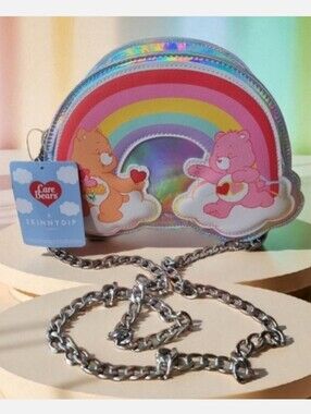 🆕️ Skinnydip Care Bears Holographic Rainbow Crossbody Bag Purse NEW